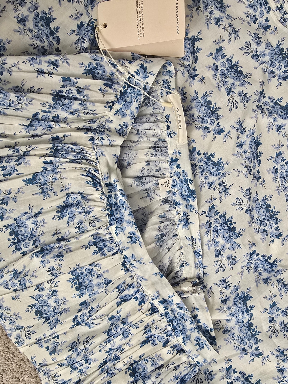 NWT DÔEN Marcie Floral Organic Cotton Maxi Skirt Size M